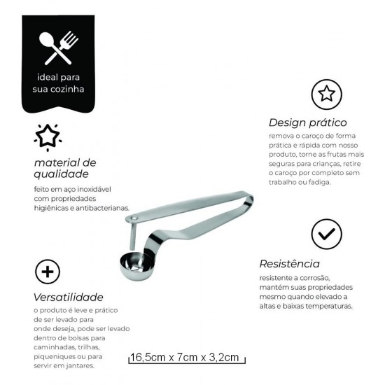 Descaroçador De Azeitonas Mimo Style Em Aço Inox